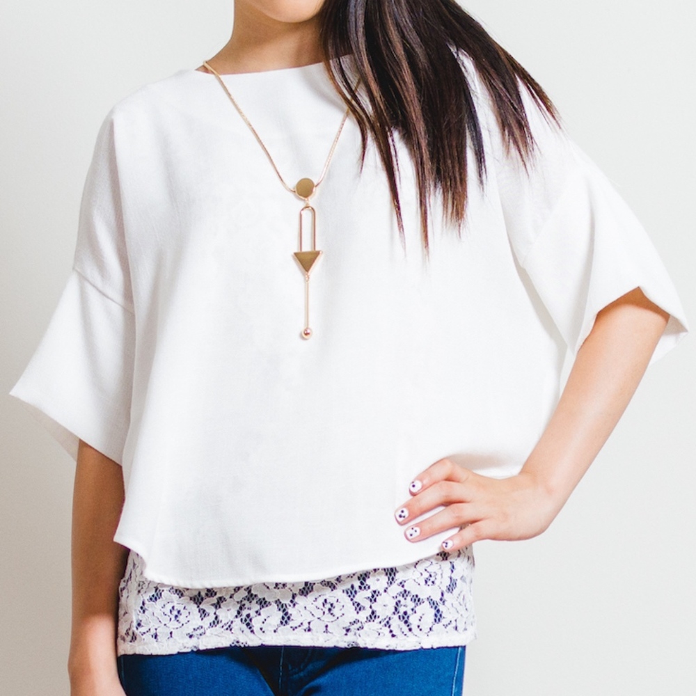 Hi Lo Layered Lace Top